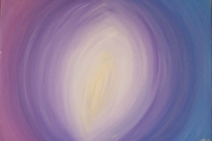 Intuitiv gemaltes Bild, entstanden 2013 - Kalkstreichputz eingefärbt auf Leinwand, Format 60 x 80cm