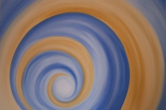 Intuitiv gemaltes Bild, entstanden 2010 - Acryl auf Leinwand, Format 80 x 100cm, verkauft