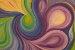 Kraftbild gemalt im Kundenauftrag als Geburtstagsgeschenk - Acryl auf Leinwand; Format 60 x 100cm